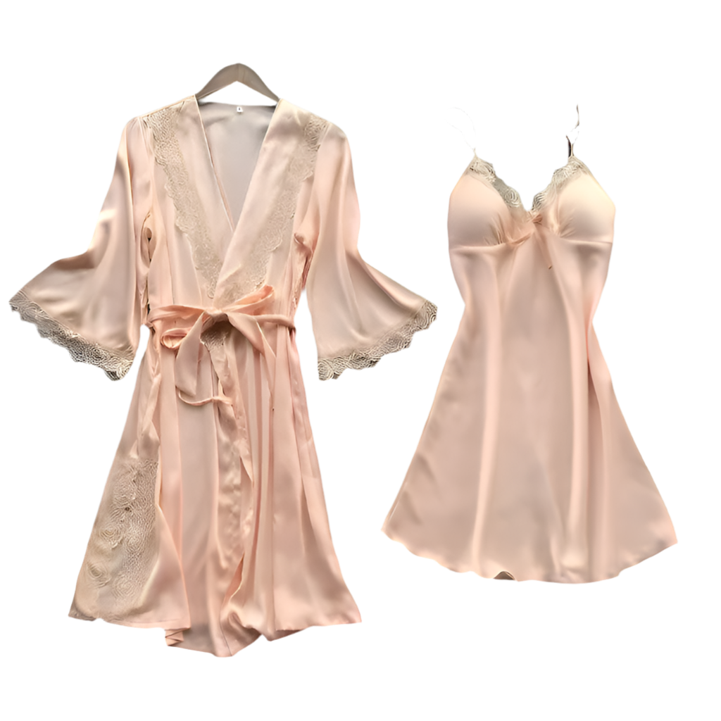 2pc Satin Lace PJ Set